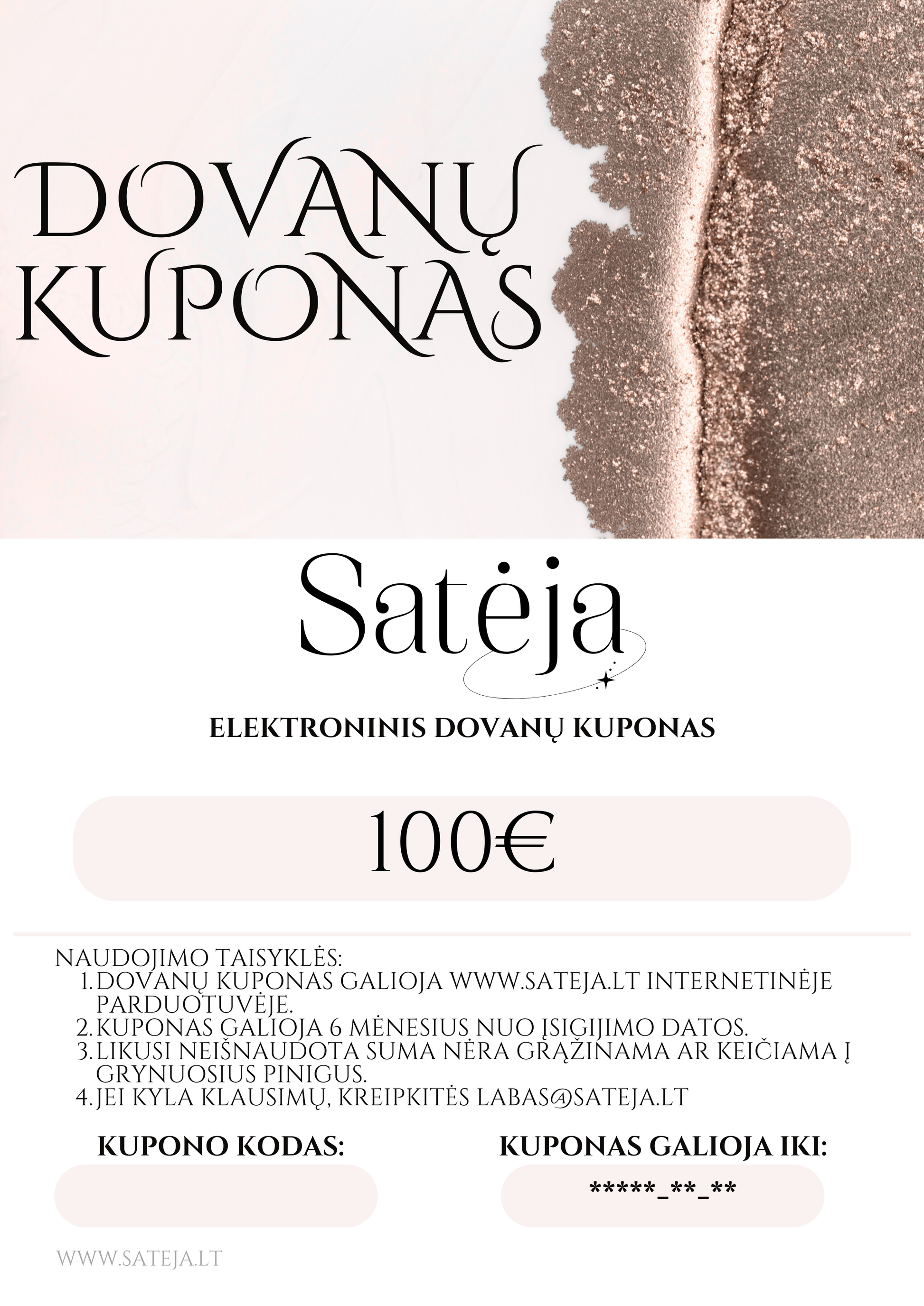 Elektroninis dovanų kuponas