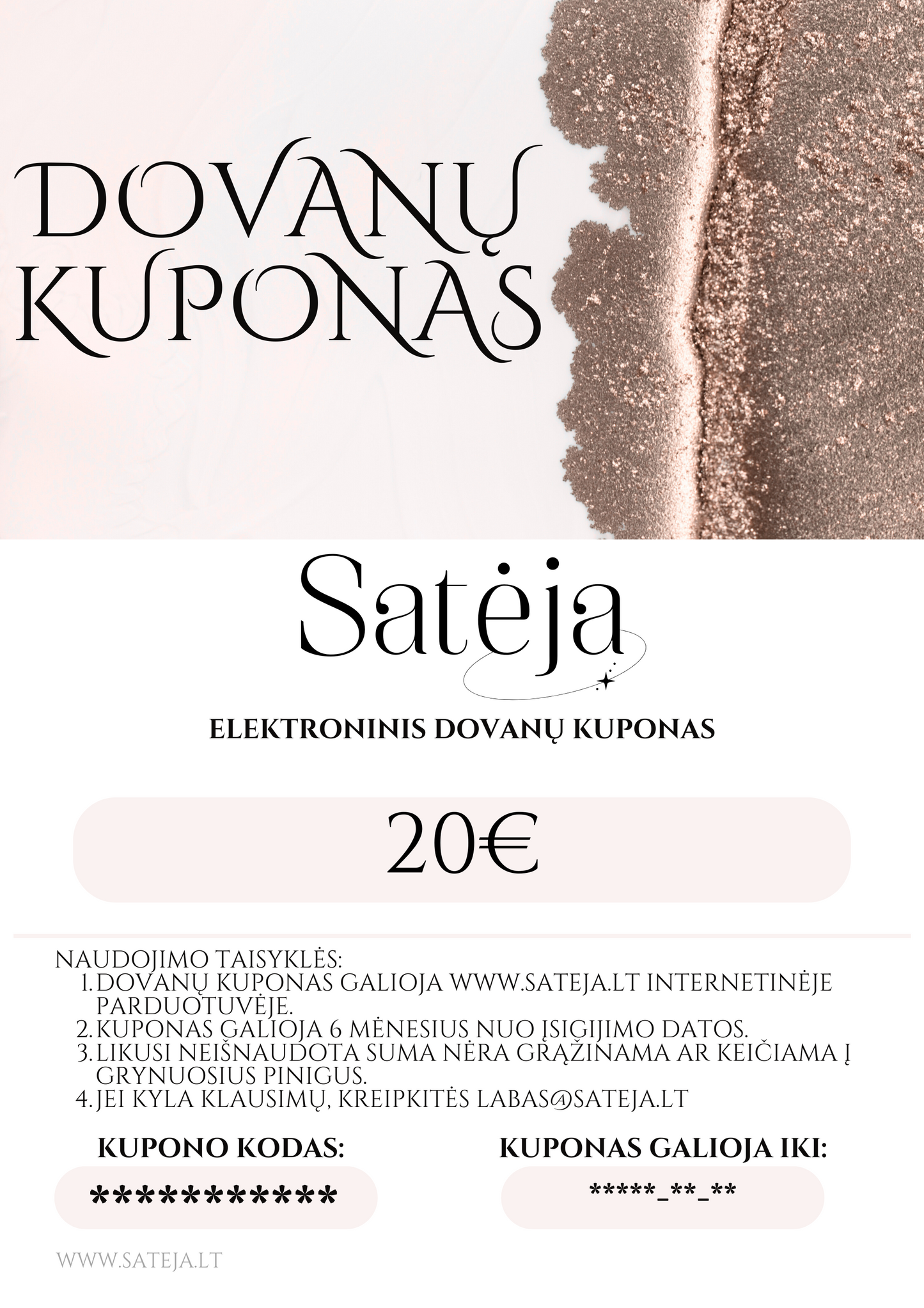 Elektroninis dovanų kuponas